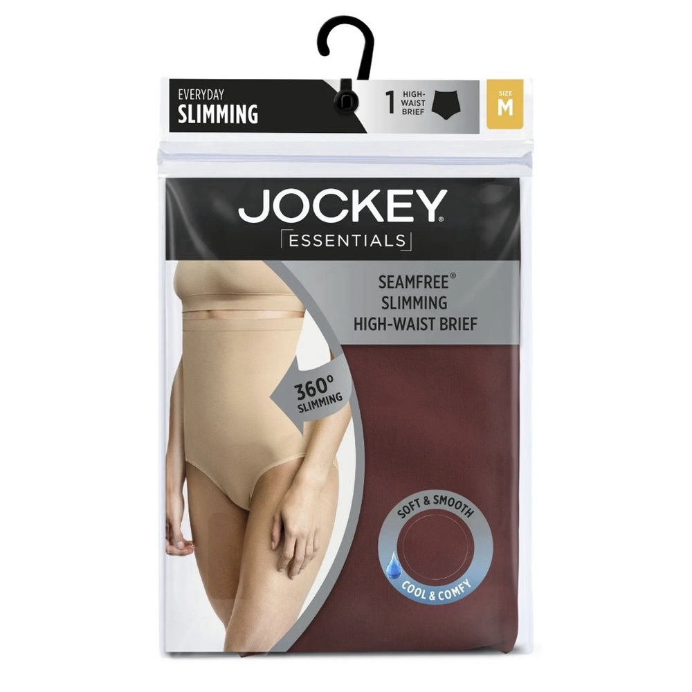 Jockey Essentials Women's Slimming Cool Touch High Waist Brief, Size XL